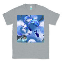 Heather Grey dolphins Classic Tee - BundleAndBundleShop