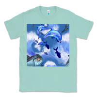 Seafoam dolphins Classic Tee - BundleAndBundleShop