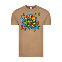 Autism Sunflower Ribbon Vintage Tee | Teevron