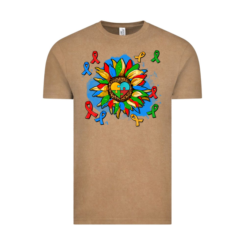Autism Sunflower Ribbon Vintage Tee by AdoDesignShop | Teevron