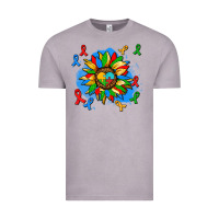 Vintage Zinc autism sunflower ribbon Vintage Tee - AdoDesignShop