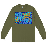 Leopard Background Turquoise And Gold 3200x2400 Long Sleeve Tee | Teevron