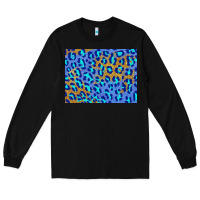 Black leopard background turquoise and gold 3200x2400 Long Sleeve Tee - AdoDesignShop