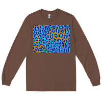 Chestnut leopard background turquoise and gold 3200x2400 Long Sleeve Tee - AdoDesignShop