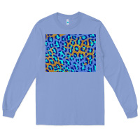 Colony Blue leopard background turquoise and gold 3200x2400 Long Sleeve Tee - AdoDesignShop