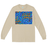 Mushroom leopard background turquoise and gold 3200x2400 Long Sleeve Tee - AdoDesignShop
