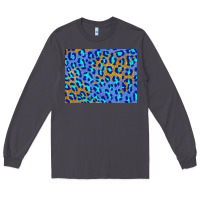 Smoke leopard background turquoise and gold 3200x2400 Long Sleeve Tee - AdoDesignShop