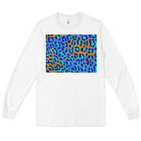 White leopard background turquoise and gold 3200x2400 Long Sleeve Tee - AdoDesignShop