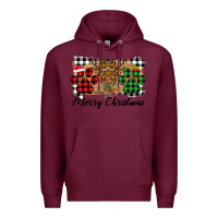 Burgundy Merry Christmas Paws Premium Hoodie - Bettercallsaul