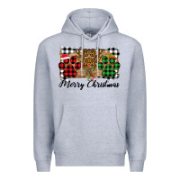 Heather Grey Merry Christmas Paws Premium Hoodie - Bettercallsaul