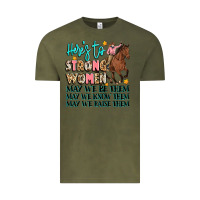 Vintage Olive heres to strong women Vintage Tee - Artiststas