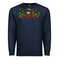 Navy oh holy night Premium Sweatshirt - BundleAndBundleShop