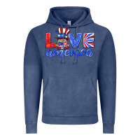 Vintage Denim love america gnome Vintage Hoodie - HRA Design Shop