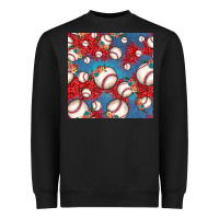 Black baseball paisley and jean pattern, baseball seamless pattern Heavyweight Sweatshirt - JahusDesignShop