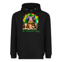 Black St. Patrick's Day Farm Animal Png Heavyweight Hoodie - BundleAndBundleShop