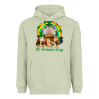 Matcha St. Patrick's Day Farm Animal Png Heavyweight Hoodie - BundleAndBundleShop