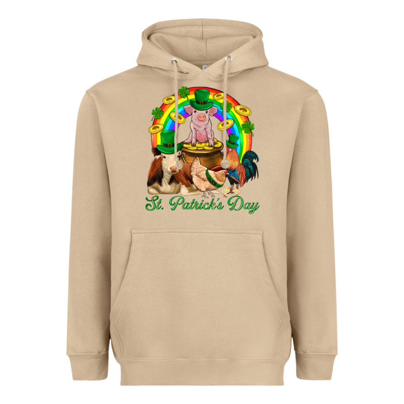 St. Patrick's Day Farm Animal Png Heavyweight Hoodie by BundleAndBundleShop | Teevron