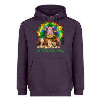 Plum St. Patrick's Day Farm Animal Png Heavyweight Hoodie - BundleAndBundleShop