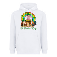 White St. Patrick's Day Farm Animal Png Heavyweight Hoodie - BundleAndBundleShop