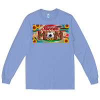 Colony Blue soccer mom with ball and sunflower and serape licanse plate Long Sleeve Tee - Artiststas