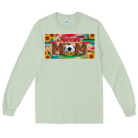 Matcha soccer mom with ball and sunflower and serape licanse plate Long Sleeve Tee - Artiststas