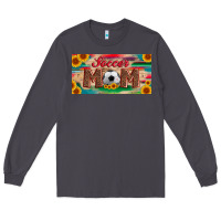 Smoke soccer mom with ball and sunflower and serape licanse plate Long Sleeve Tee - Artiststas
