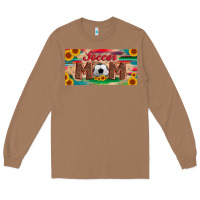 Toasted Coconut soccer mom with ball and sunflower and serape licanse plate Long Sleeve Tee - Artiststas