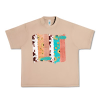 Burro Western Cowhide Sunflower Jute Glitter Farm Life Brush Stroke Urban Heavy Tee - Bettercallsaul
