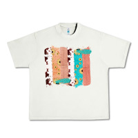 Pistachio Western Cowhide Sunflower Jute Glitter Farm Life Brush Stroke Urban Heavy Tee - Bettercallsaul