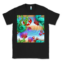 Black seahorse and beach Classic Tee - BundleAndBundleShop