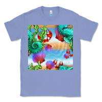 Colony Blue seahorse and beach Classic Tee - BundleAndBundleShop