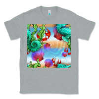 Heather Grey seahorse and beach Classic Tee - BundleAndBundleShop