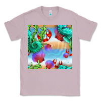 Lilac seahorse and beach Classic Tee - BundleAndBundleShop
