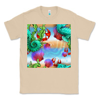 Mushroom seahorse and beach Classic Tee - BundleAndBundleShop