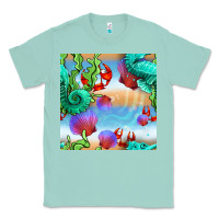 Seafoam seahorse and beach Classic Tee - BundleAndBundleShop