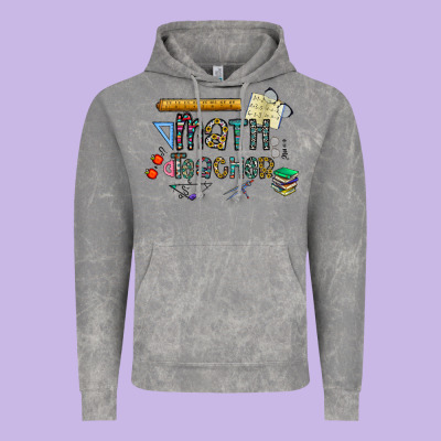 Math Teacher Vintage Hoodie Designed By Cowhidedigitalart