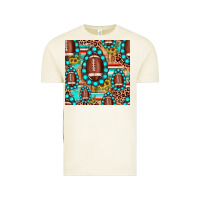 Vintage Arctic football leopard turquoise gemstone sunflower seamless pattern Vintage Tee - JahusDesignShop