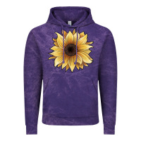 Cloud Purple watercolor sunflower Vintage Hoodie - JahusDesignShop
