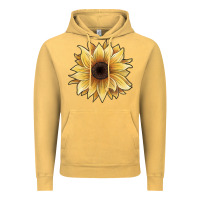 Vintage Mustard watercolor sunflower Vintage Hoodie - JahusDesignShop