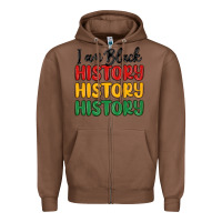 Chestnut i am black history Zipper Hoodie - MaliasSmallBusiness