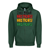 Sports Green i am black history Zipper Hoodie - MaliasSmallBusiness