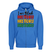 True Royal i am black history Zipper Hoodie - MaliasSmallBusiness