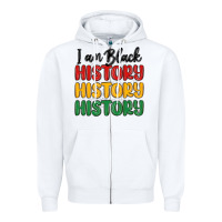 White i am black history Zipper Hoodie - MaliasSmallBusiness