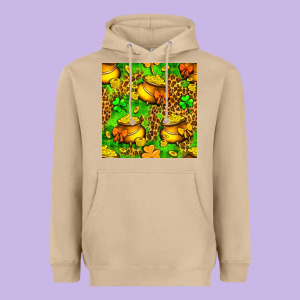 St. Patrick's Pot Of Gold Seamless Pattern Heavyweight Hoodie Designed By Bundleandbundleshop