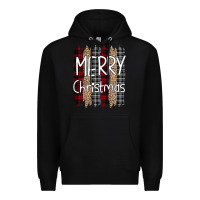 Black merry christmas leopard print Premium Hoodie - Bettercallsaul
