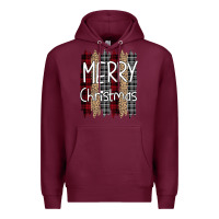 Burgundy merry christmas leopard print Premium Hoodie - Bettercallsaul