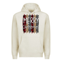 Oatmeal Heather merry christmas leopard print Premium Hoodie - Bettercallsaul