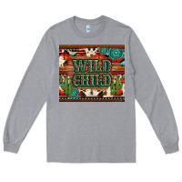 Heather Grey wild chıld aztec gemstone and cactus Long Sleeve Tee - Artiststas