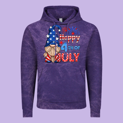 Happy 4th Of July Gnome Vintage Hoodie Designed By Hra Design Shop