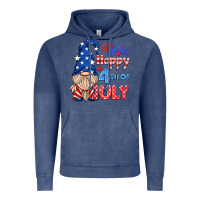 Vintage Denim happy 4th of july gnome Vintage Hoodie - HRA Design Shop